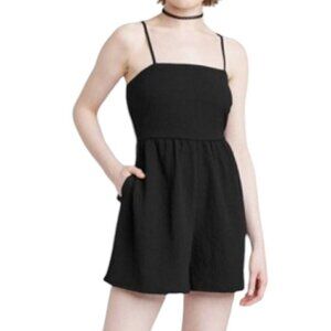 Wild Fable Tie Back Playsuit Romper Black Small